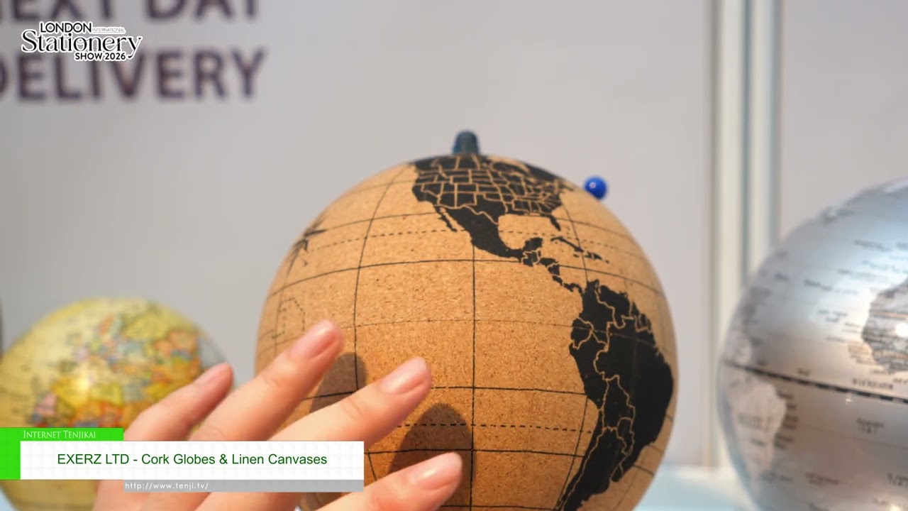 코르크 지구본 & 린넨 캔버스 – EXERZ LTD [LONDON INTERNATIONAL STATIONERY SHOW 2026]